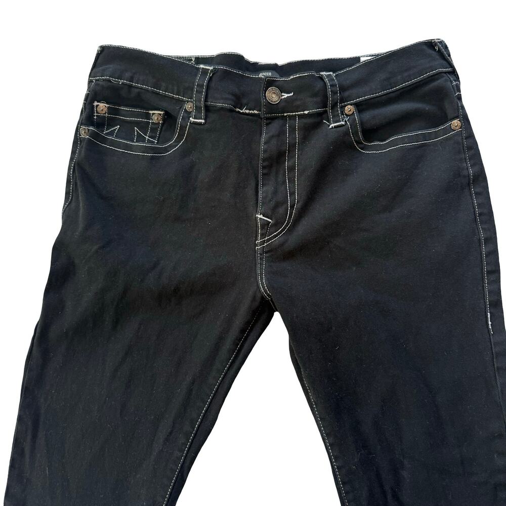 True Religion Men's Black Rocco Relaxed Skinny Jeans Size 38 - Picture 2 of 9